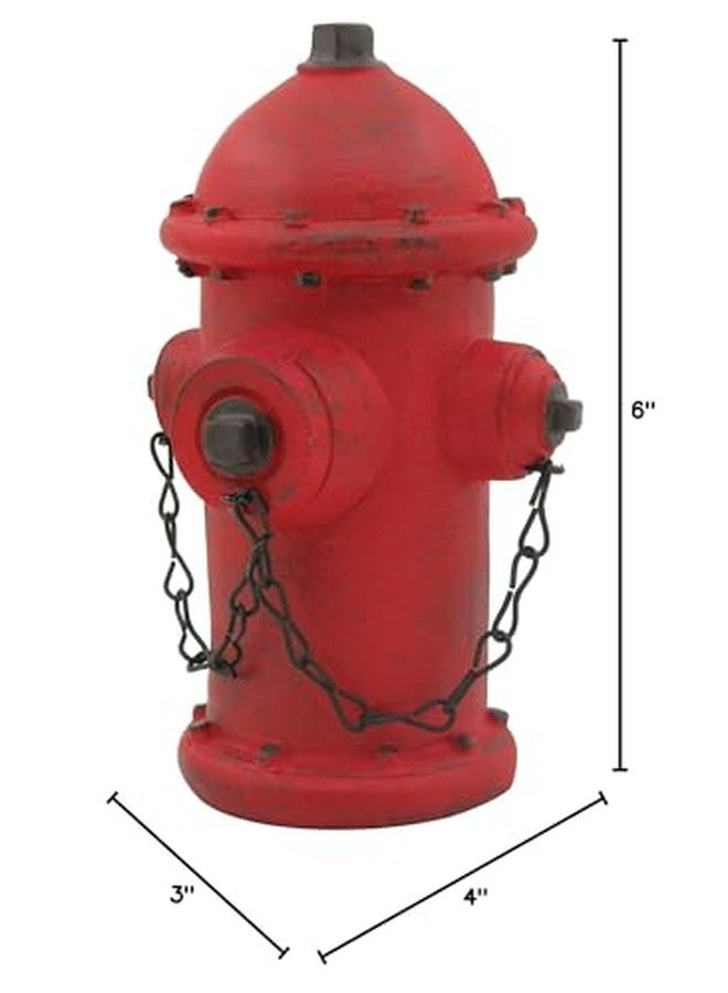 Ornerx Fire Hydrant Money Box Resin Piggy Bank 6" - Image 5